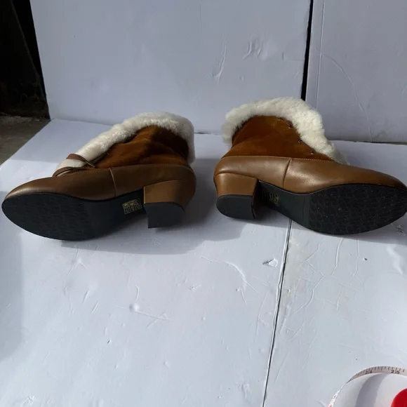 Cozy Brown Fur-Trimmed Winter Boots - Picture 2 of 10